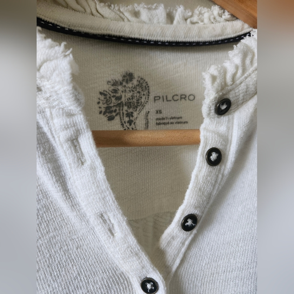 Pilcro Ruffled Henley - Picture 5 of 6